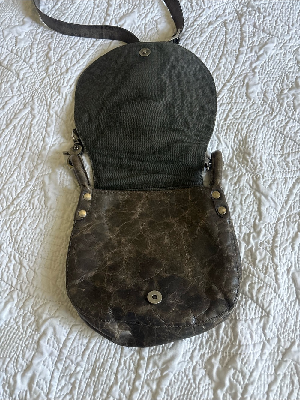 Frye Dark Brown Studded Leather Crossbody - Picture 5 of 7